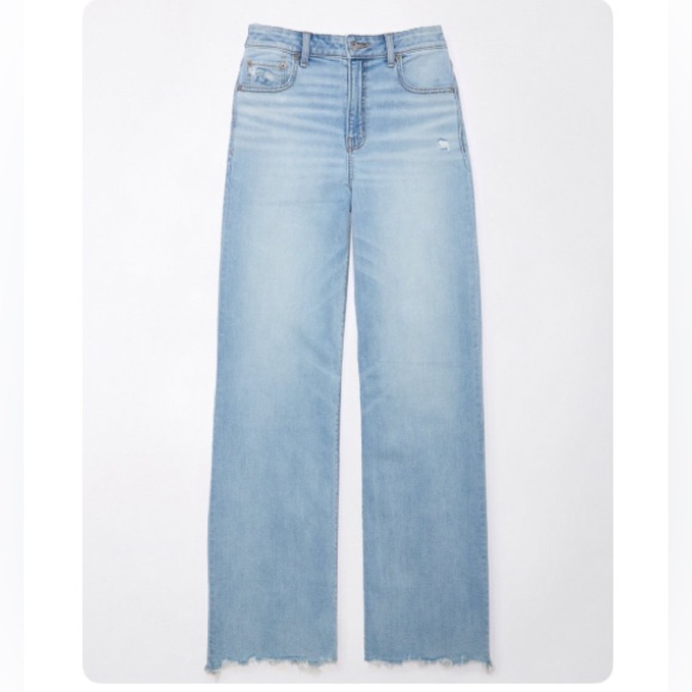 American Eagle Outfitters Light Blue Wide Leg Strech Jeans
